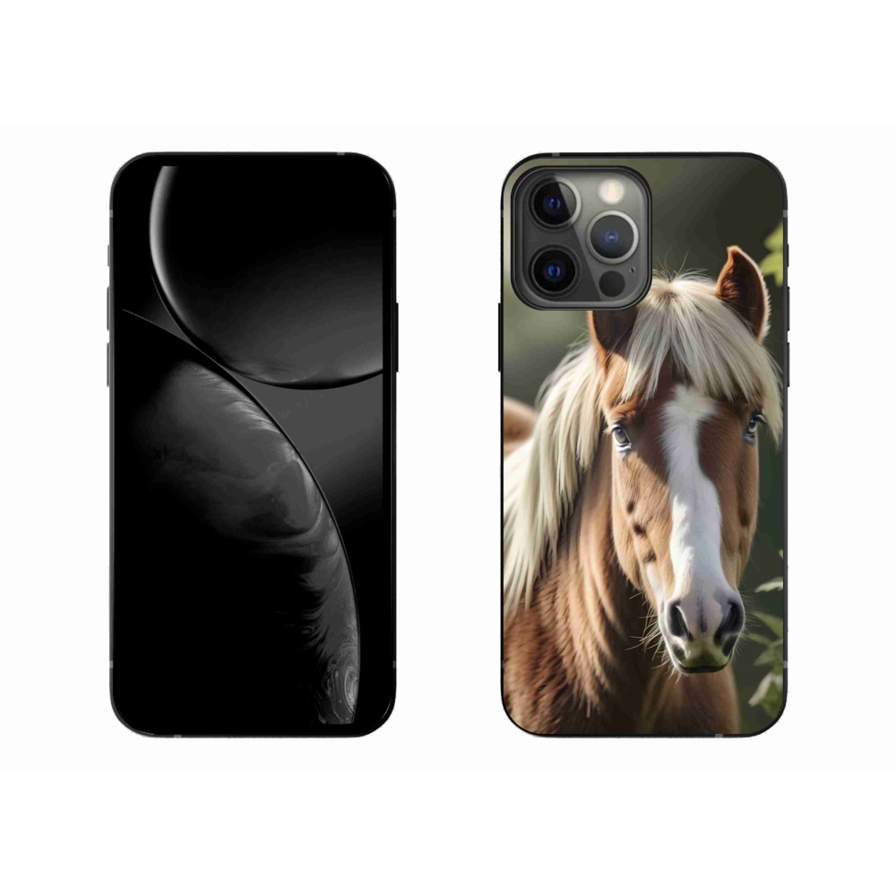 Gelový kryt mmCase na iPhone 13 Pro Max - kůň se světlou hřívou