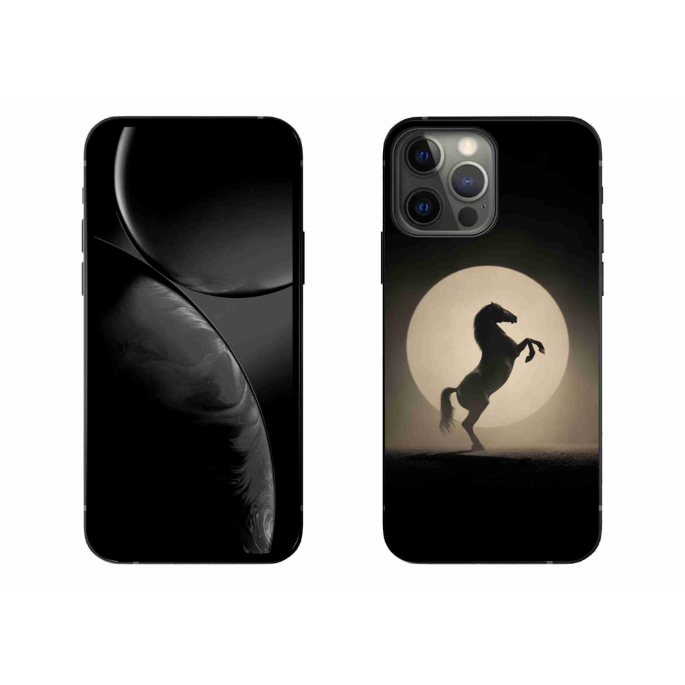 Gelový kryt mmCase na iPhone 13 Pro Max - kůň v siluetě