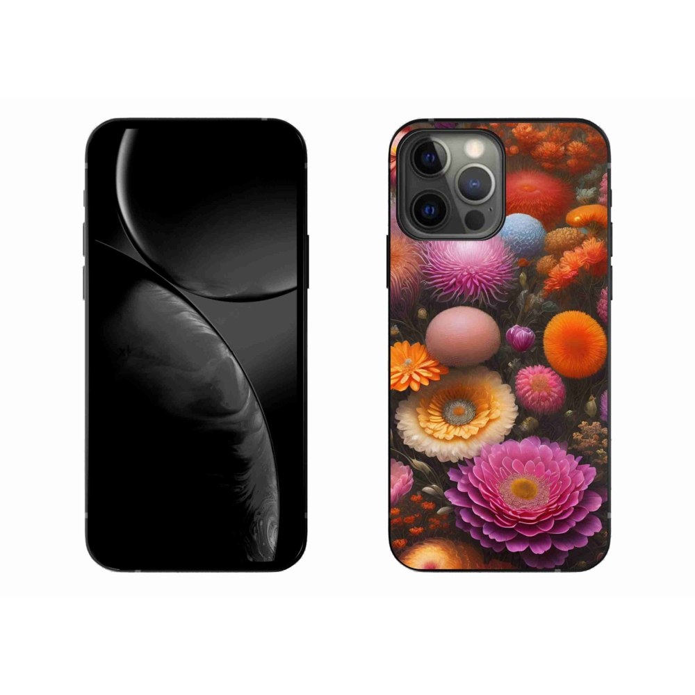 Gelový kryt mmCase na iPhone 13 Pro Max - květinová kompozice