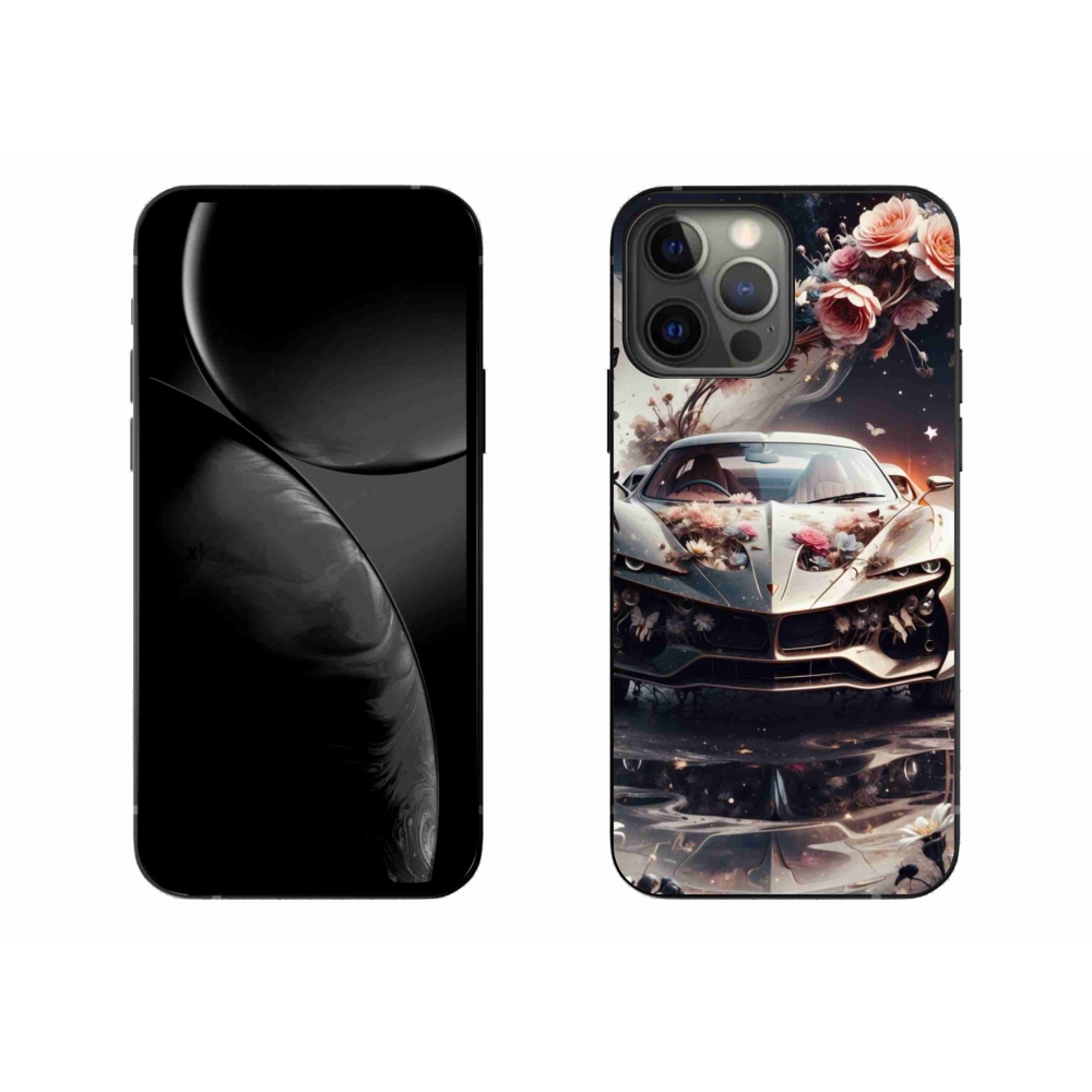 Gelový kryt mmCase na iPhone 13 Pro Max - květinový sportovní vůz