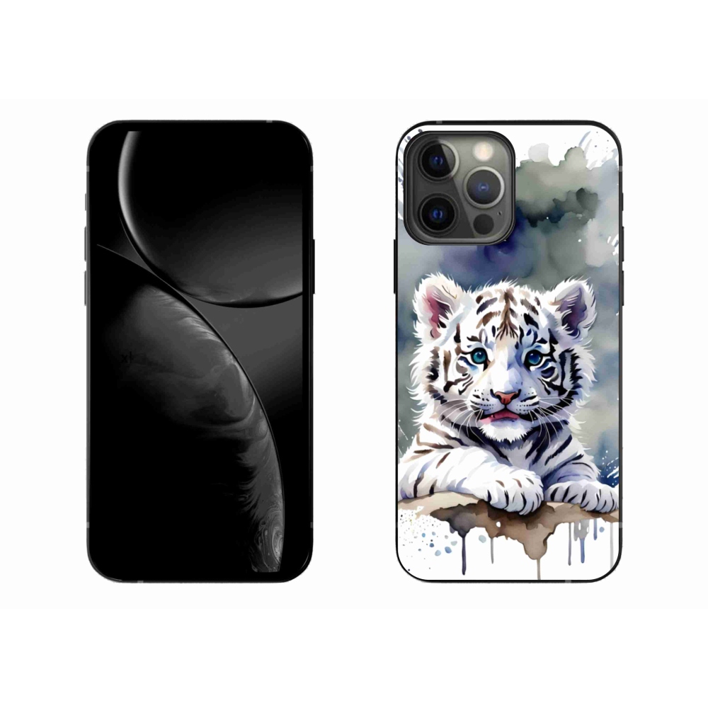 Gelový kryt mmCase na iPhone 13 Pro Max - mládě bílého tygra
