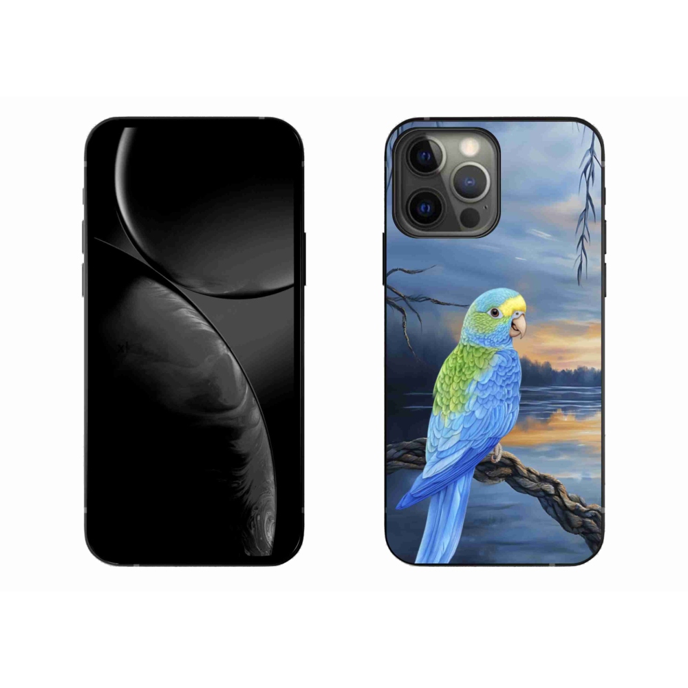 Gelový kryt mmCase na iPhone 13 Pro Max - modrý papoušek