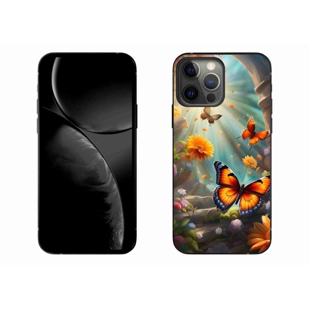Gelový kryt mmCase na iPhone 13 Pro Max - motýlí zahrada 2