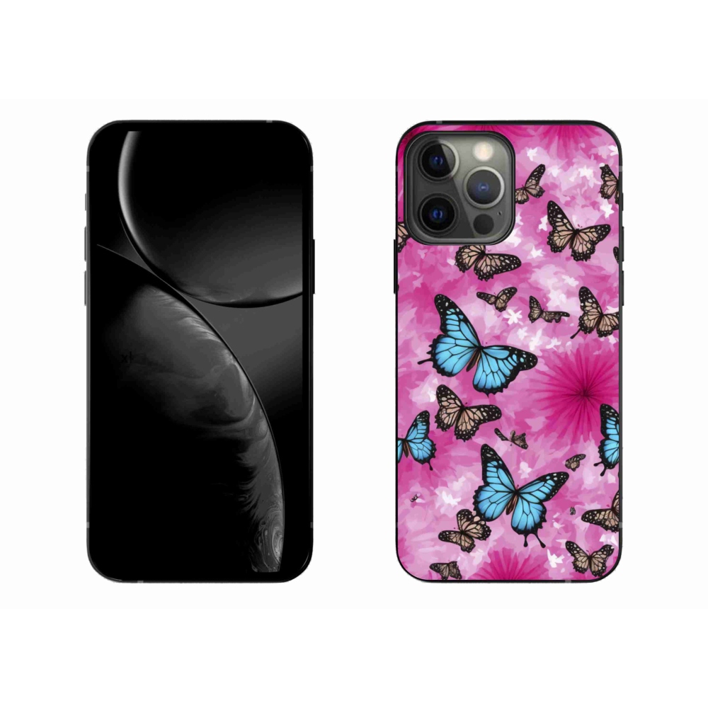 Gelový kryt mmCase na iPhone 13 Pro Max - motýlí zahrada