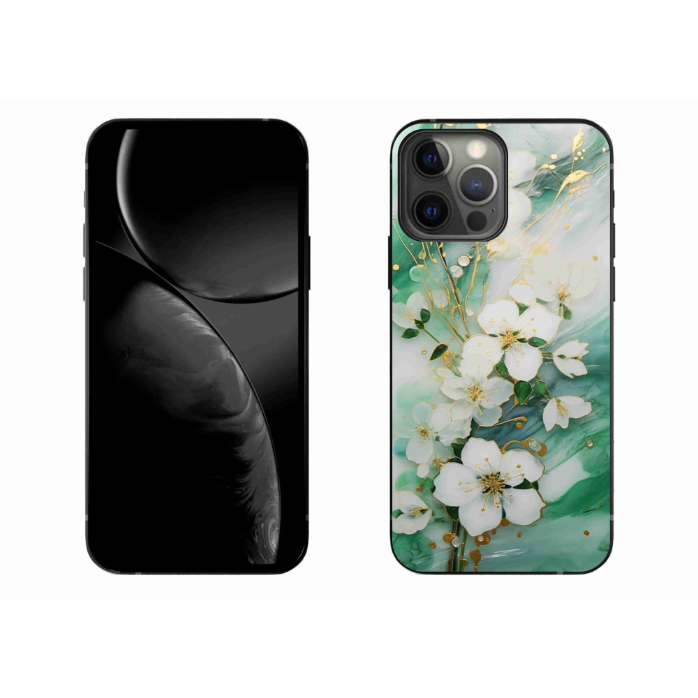 Gelový kryt mmCase na iPhone 13 Pro Max - něžné květy