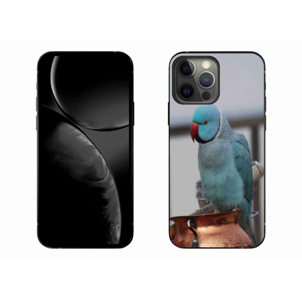 Gelový kryt mmCase na iPhone 13 Pro Max - papoušek alexandr modrý