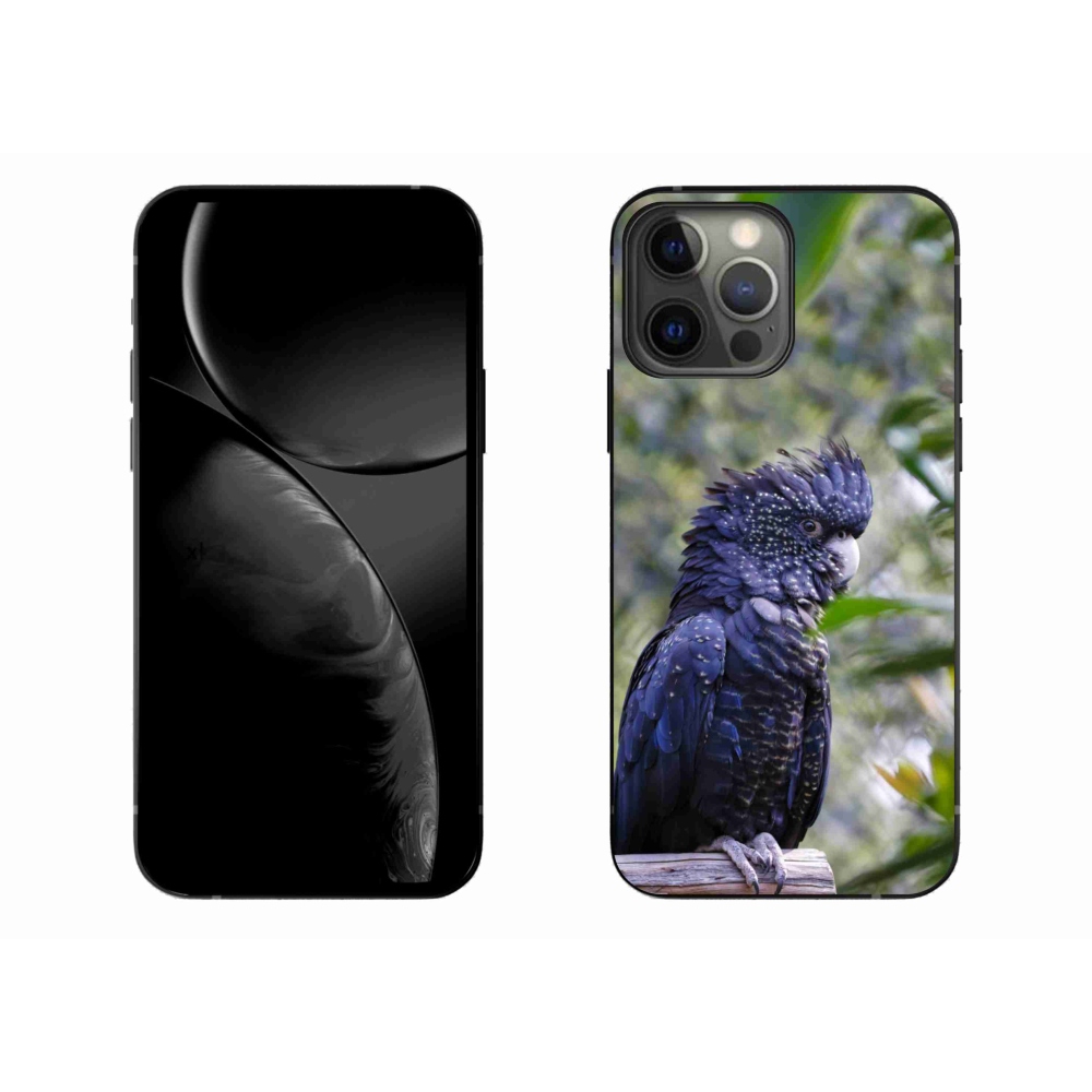 Gelový kryt mmCase na iPhone 13 Pro Max - papoušek kakadu černý