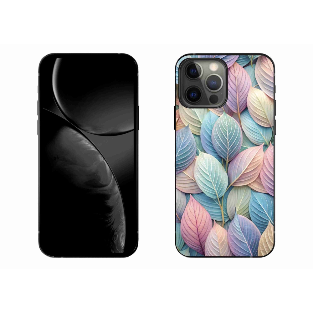 Gelový kryt mmCase na iPhone 13 Pro Max - pastelové listy
