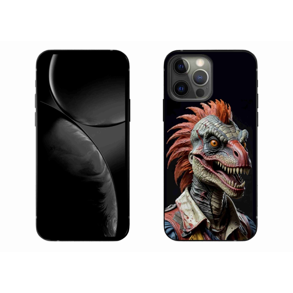 Gelový kryt mmCase na iPhone 13 Pro Max - punk dinosaurus