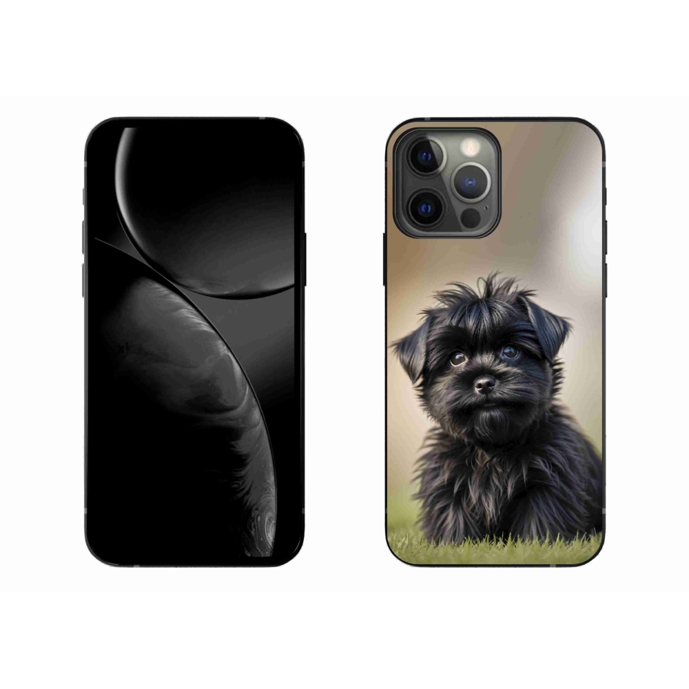 Gelový kryt mmCase na iPhone 13 Pro Max - roztomilý černý pejsek