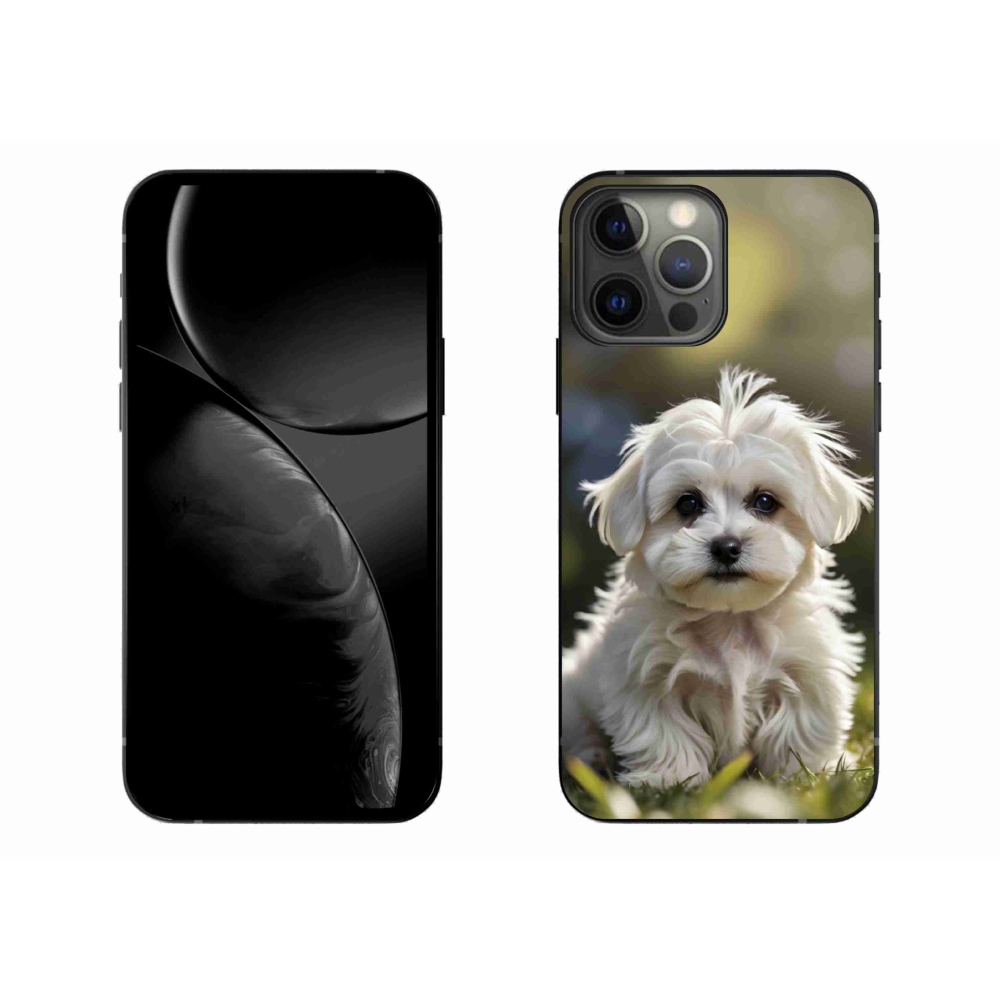 Gelový kryt mmCase na iPhone 13 Pro Max - roztomilý maltézský psík