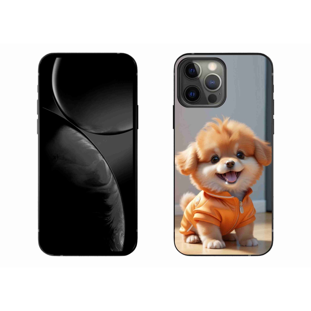 Gelový kryt mmCase na iPhone 13 Pro Max - roztomilý pomeranian v mikině