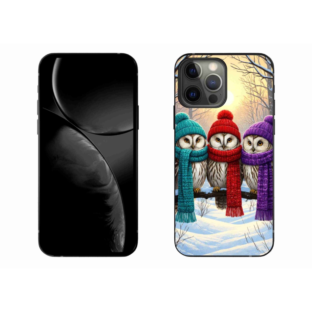 Gelový kryt mmCase na iPhone 13 Pro Max - soví přátelé