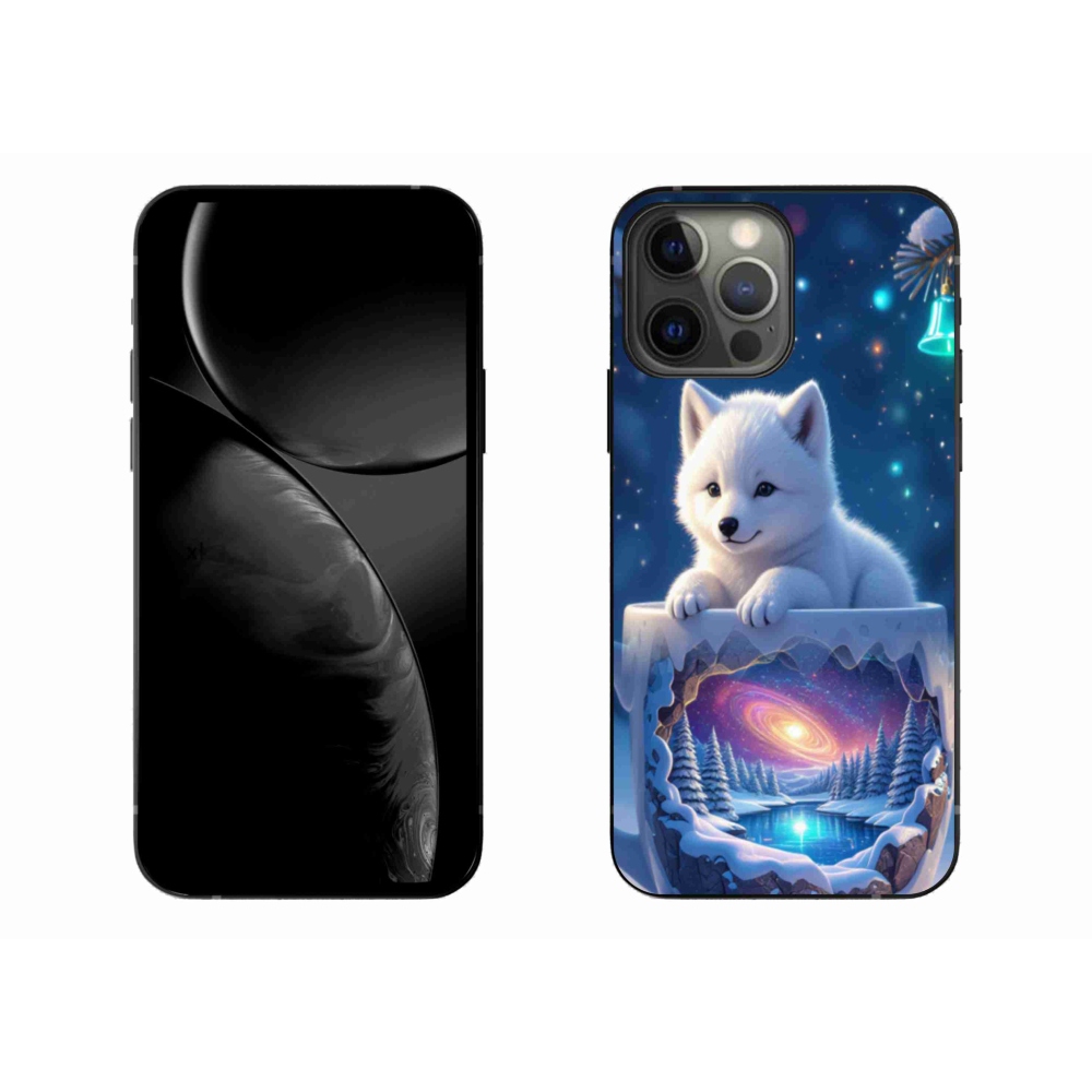 Gelový kryt mmCase na iPhone 13 Pro Max - vánoční štěně