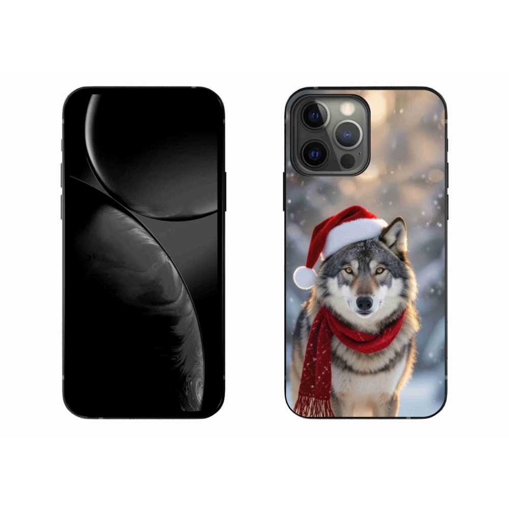 Gelový kryt mmCase na iPhone 13 Pro Max - vánoční vlk