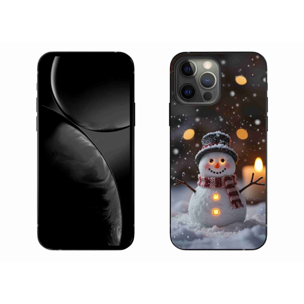 Gelový kryt mmCase na iPhone 13 Pro Max - veselý sněhulák