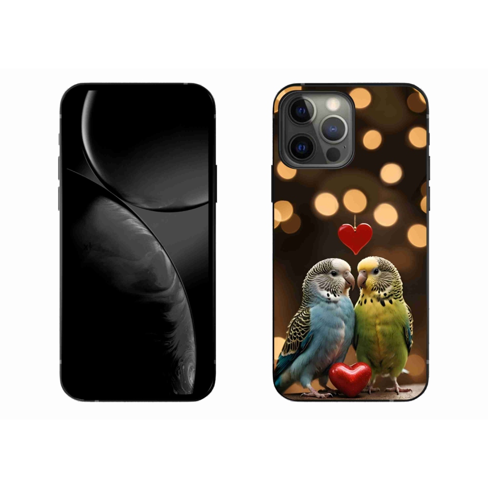 Gelový kryt mmCase na iPhone 13 Pro Max - zamilovaní papoušci