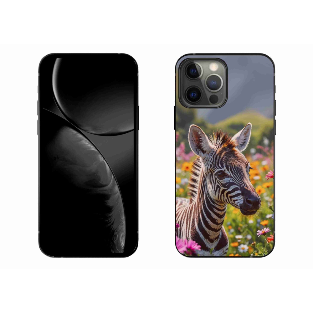 Gelový kryt mmCase na iPhone 13 Pro Max - zebra na louce