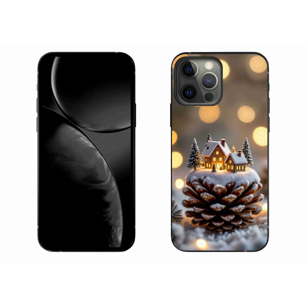 Gelový kryt mmCase na iPhone 13 Pro Max - zimní vesnička