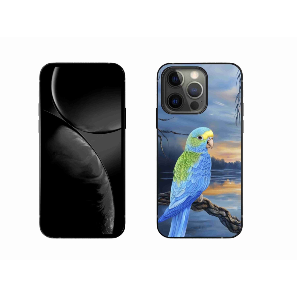 Gelový kryt mmCase na iPhone 13 Pro - modrý papoušek