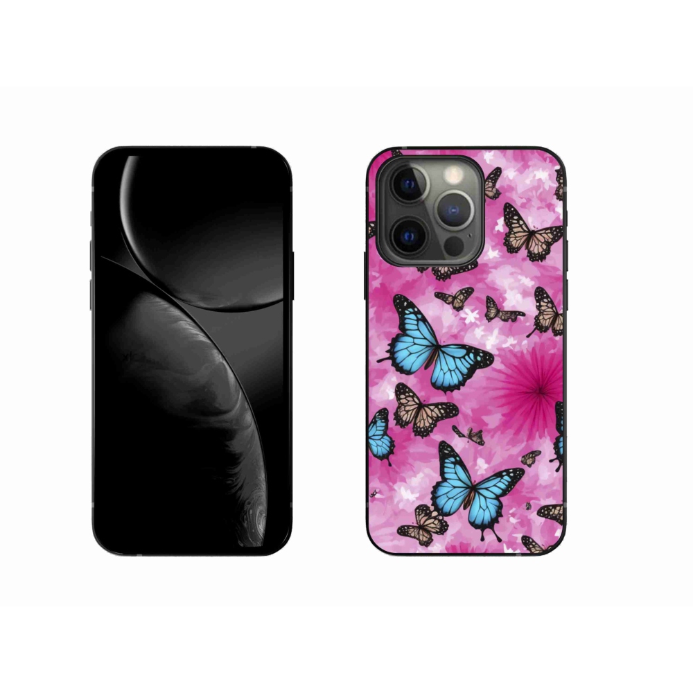 Gelový kryt mmCase na iPhone 13 Pro - motýlí zahrada