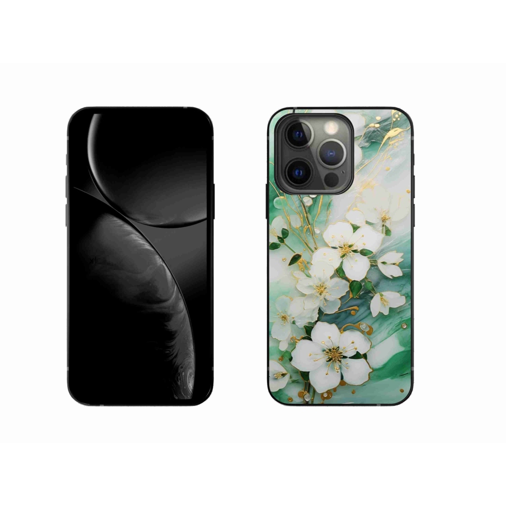 Gelový kryt mmCase na iPhone 13 Pro - něžné květy