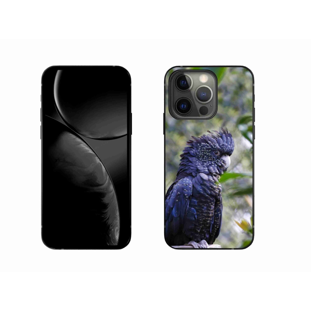 Gelový kryt mmCase na iPhone 13 Pro - papoušek kakadu černý