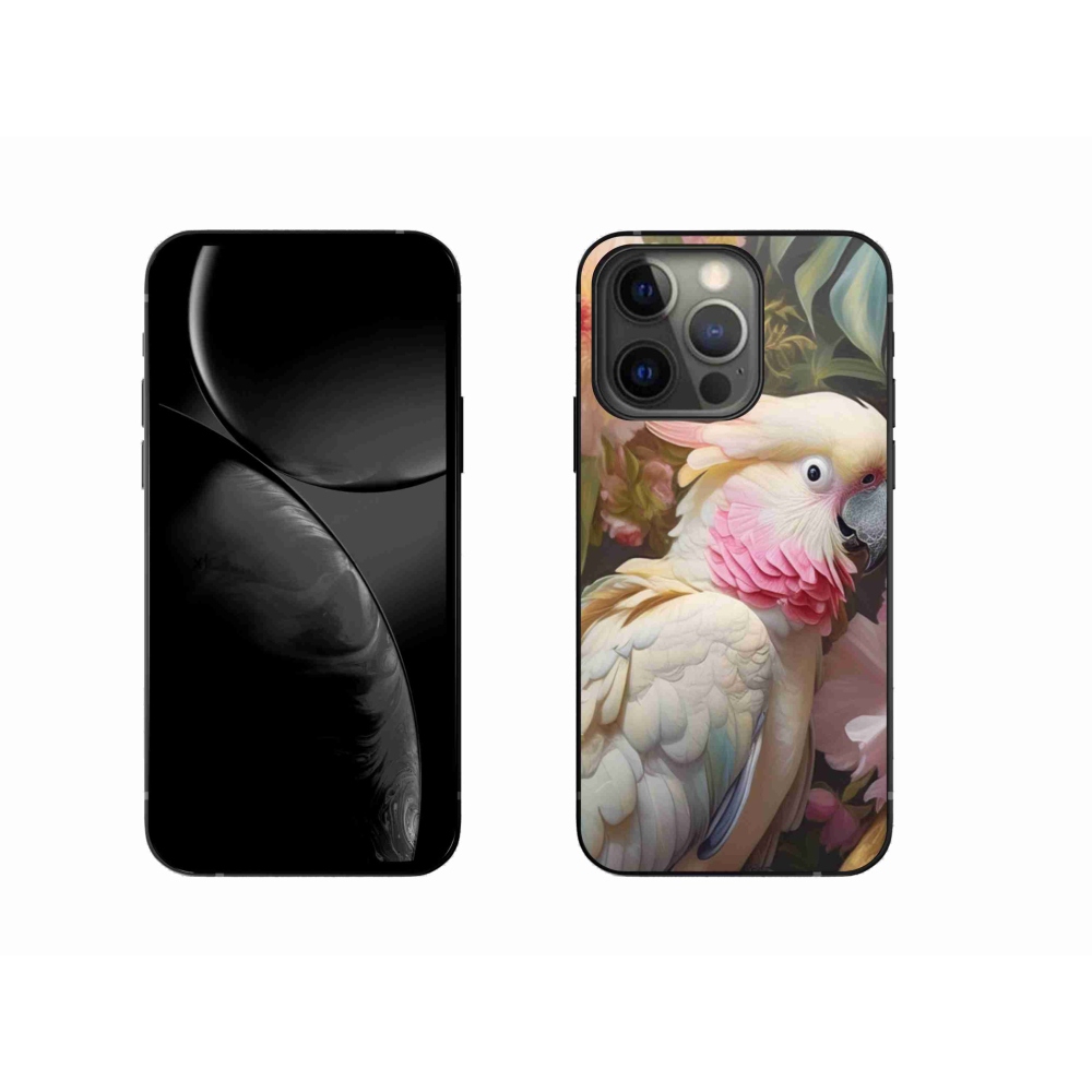 Gelový kryt mmCase na iPhone 13 Pro - papoušek kakadu růžový 2