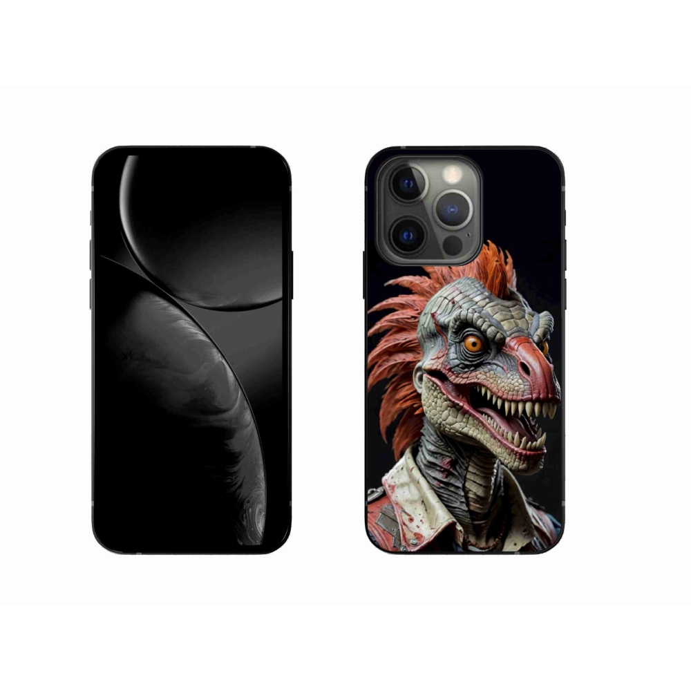 Gelový kryt mmCase na iPhone 13 Pro - punk dinosaurus