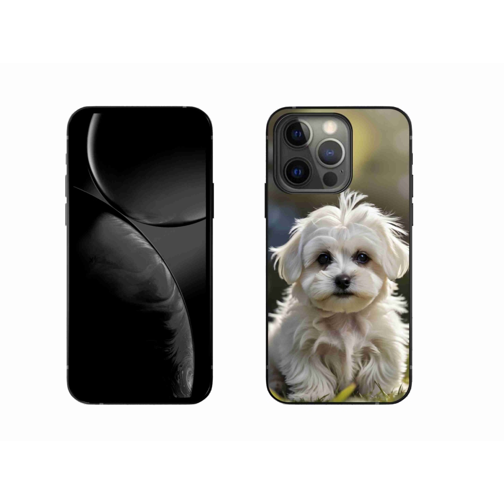 Gelový kryt mmCase na iPhone 13 Pro - roztomilý maltézský psík