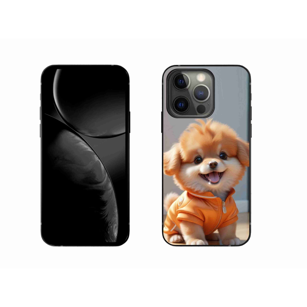 Gelový kryt mmCase na iPhone 13 Pro - roztomilý pomeranian v mikině