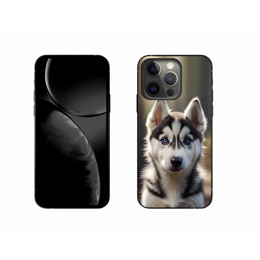 Gelový kryt mmCase na iPhone 13 Pro - roztomilý sibiřský husky