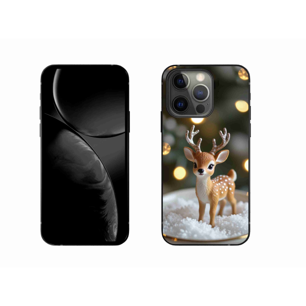Gelový kryt mmCase na iPhone 13 Pro - roztomilý vánoční jelen