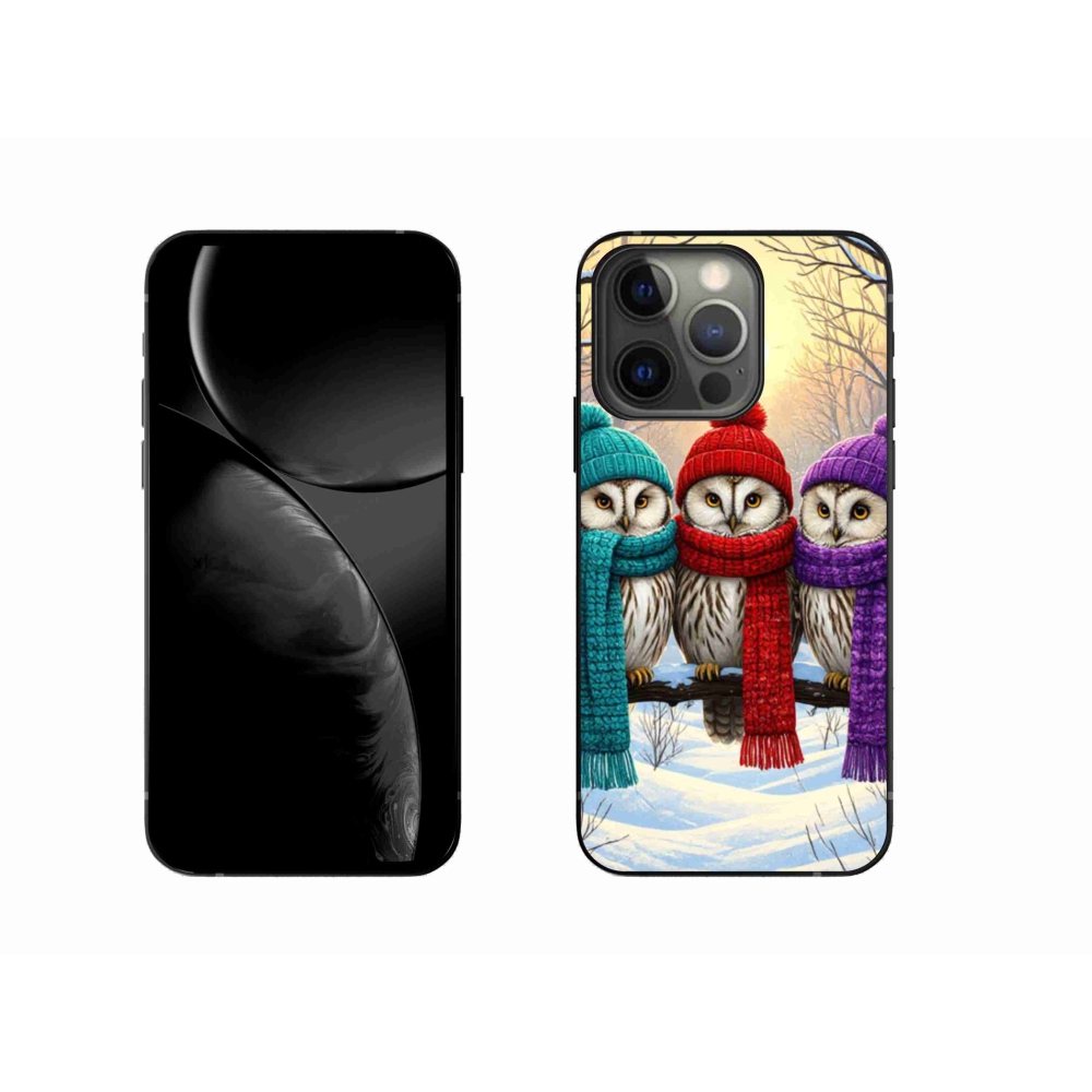 Gelový kryt mmCase na iPhone 13 Pro - soví přátelé