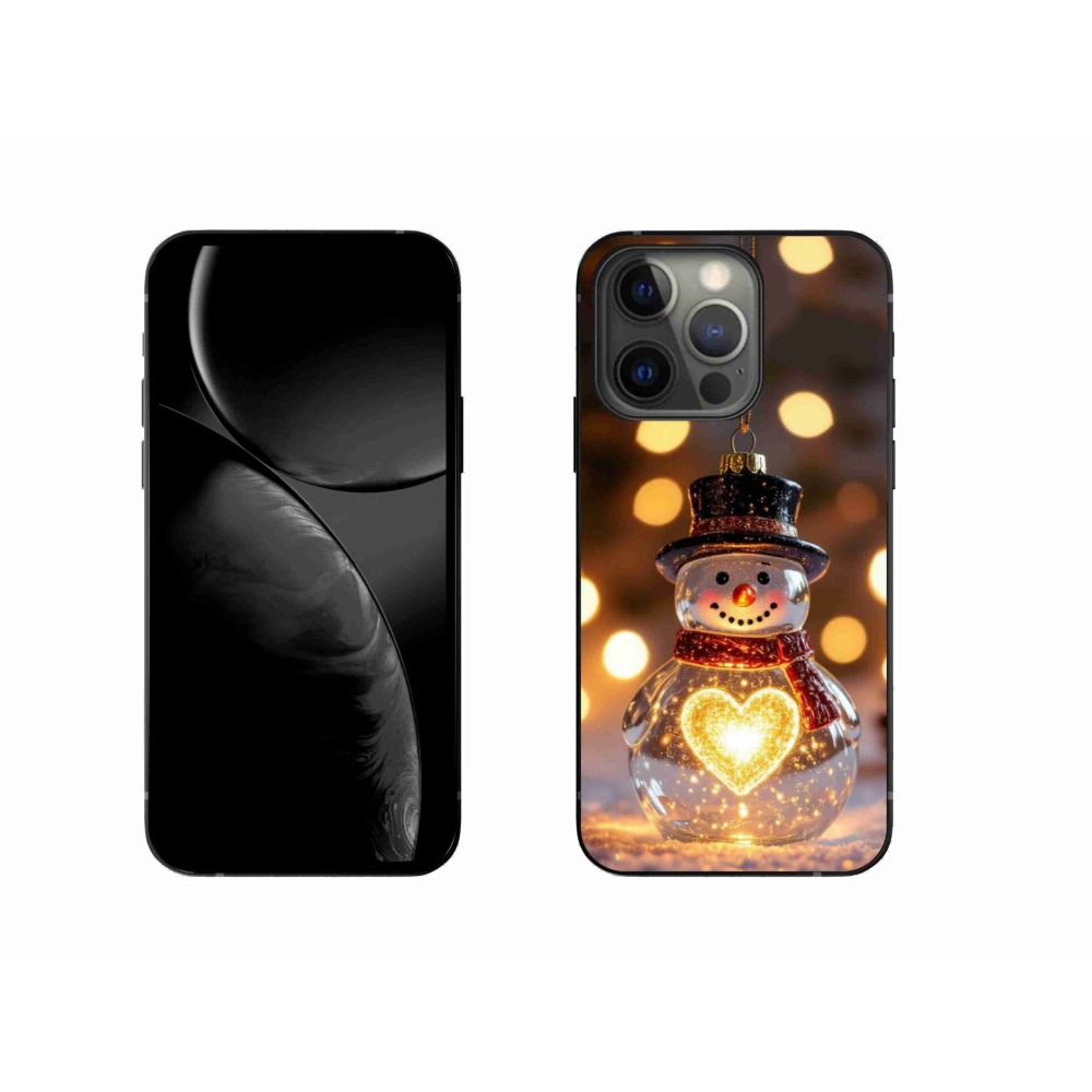 Gelový kryt mmCase na iPhone 13 Pro - svítící vánoční sněhulák