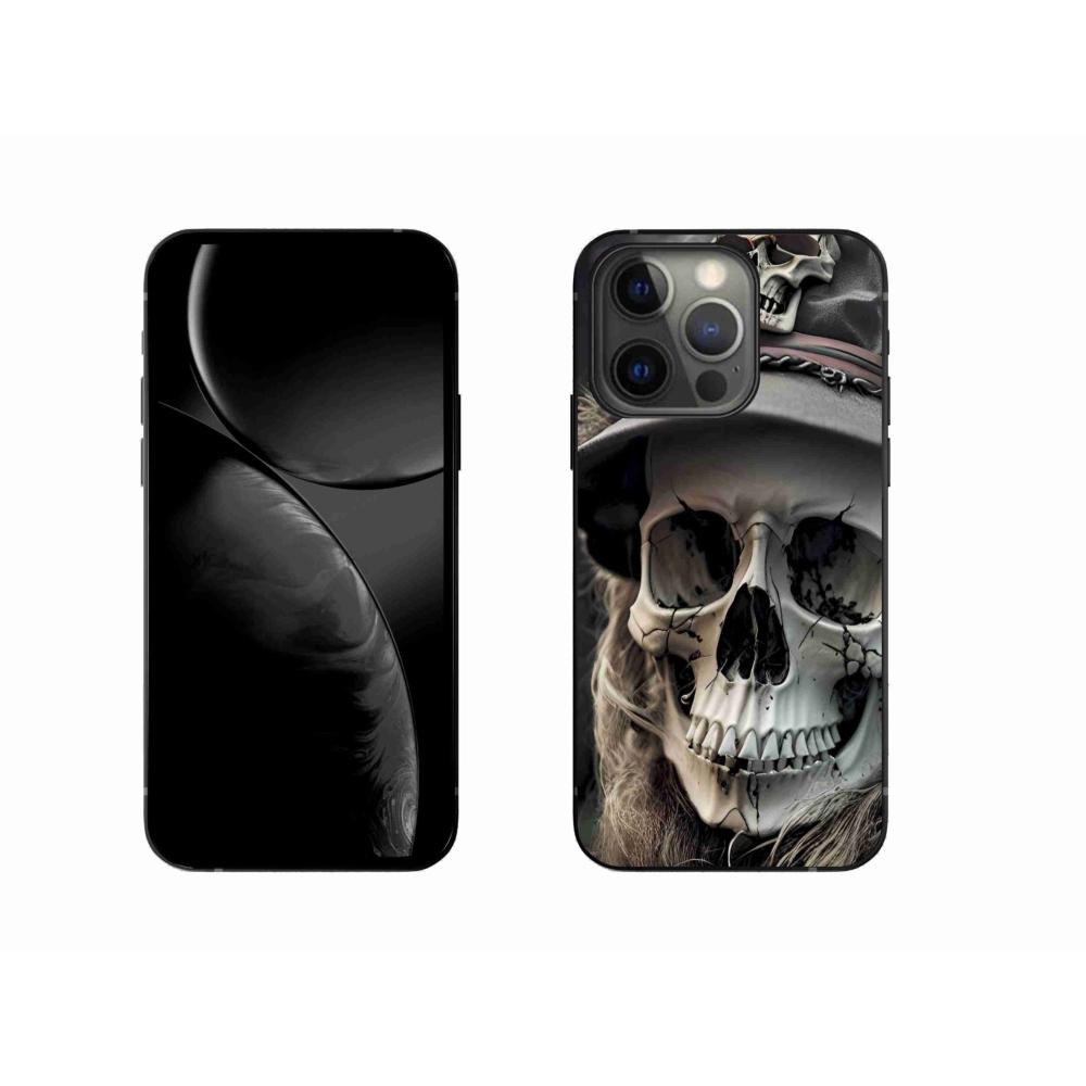 Gelový kryt mmCase na iPhone 13 Pro - temná lebka