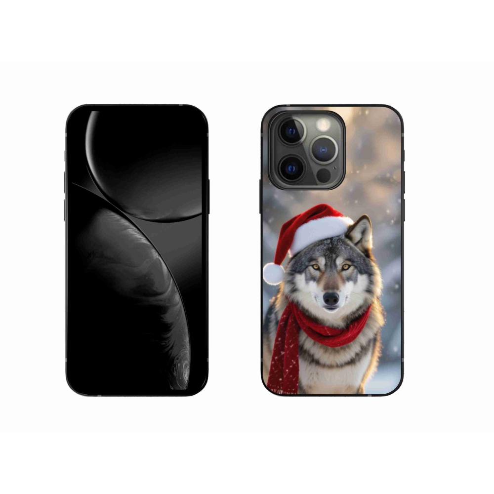Gelový kryt mmCase na iPhone 13 Pro - vánoční vlk