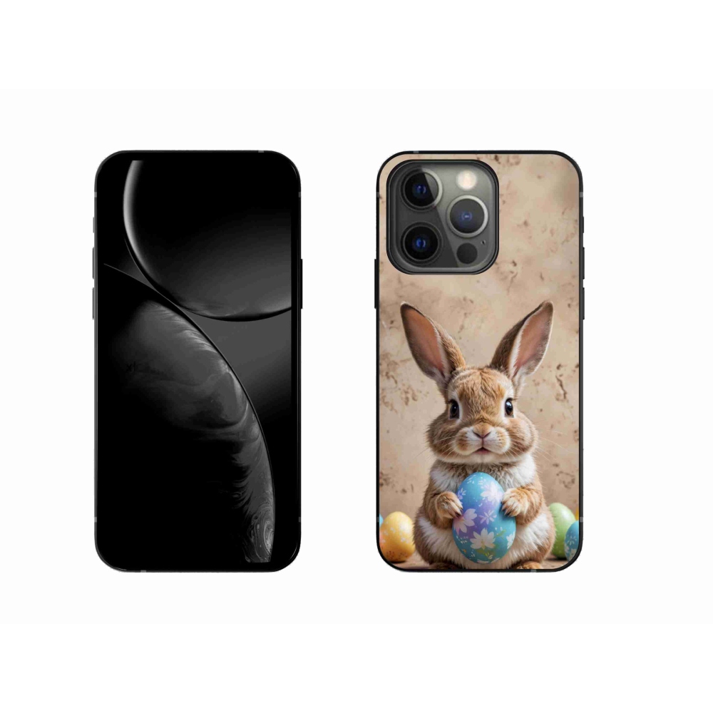 Gelový kryt mmCase na iPhone 13 Pro - velikonoční králíček