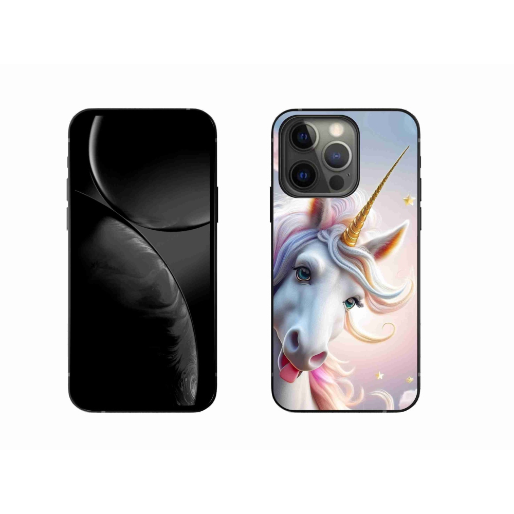 Gelový kryt mmCase na iPhone 13 Pro - veselý jednorožec