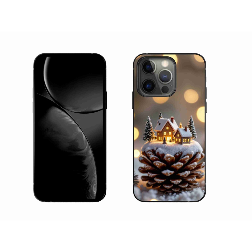 Gelový kryt mmCase na iPhone 13 Pro - zimní vesnička