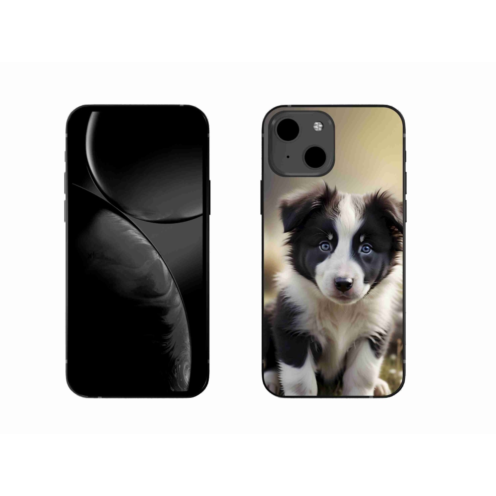 Gelový kryt mmCase na iPhone 13 - roztomilá border kolie