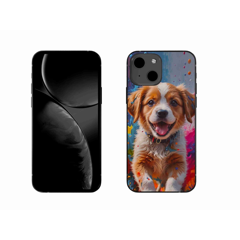 Gelový kryt mmCase na iPhone 13 - roztomilé štěně 3
