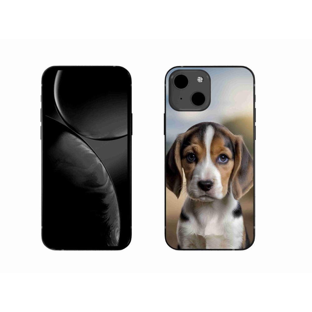 Gelový kryt mmCase na iPhone 13 - roztomilý bígl