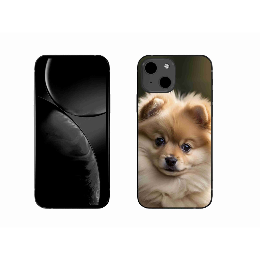 Gelový kryt mmCase na iPhone 13 - roztomilý pomeranian 2