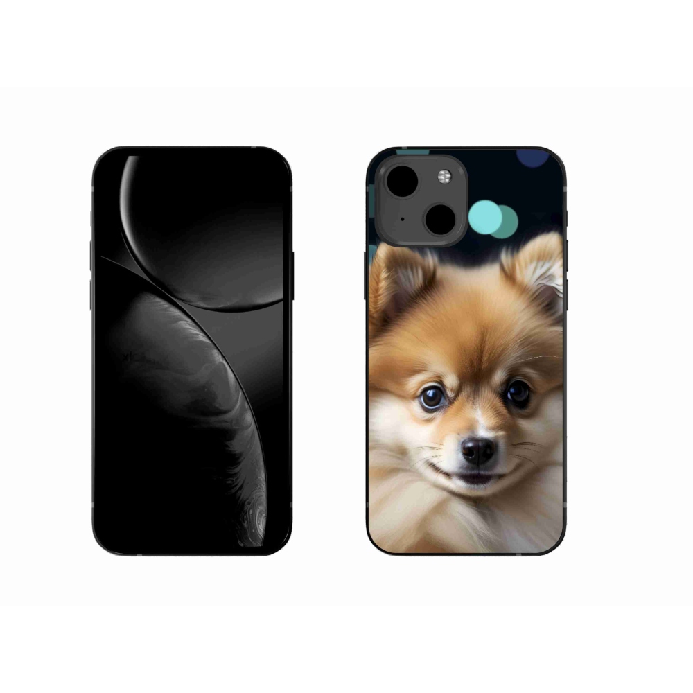 Gelový kryt mmCase na iPhone 13 - roztomilý pomeranian