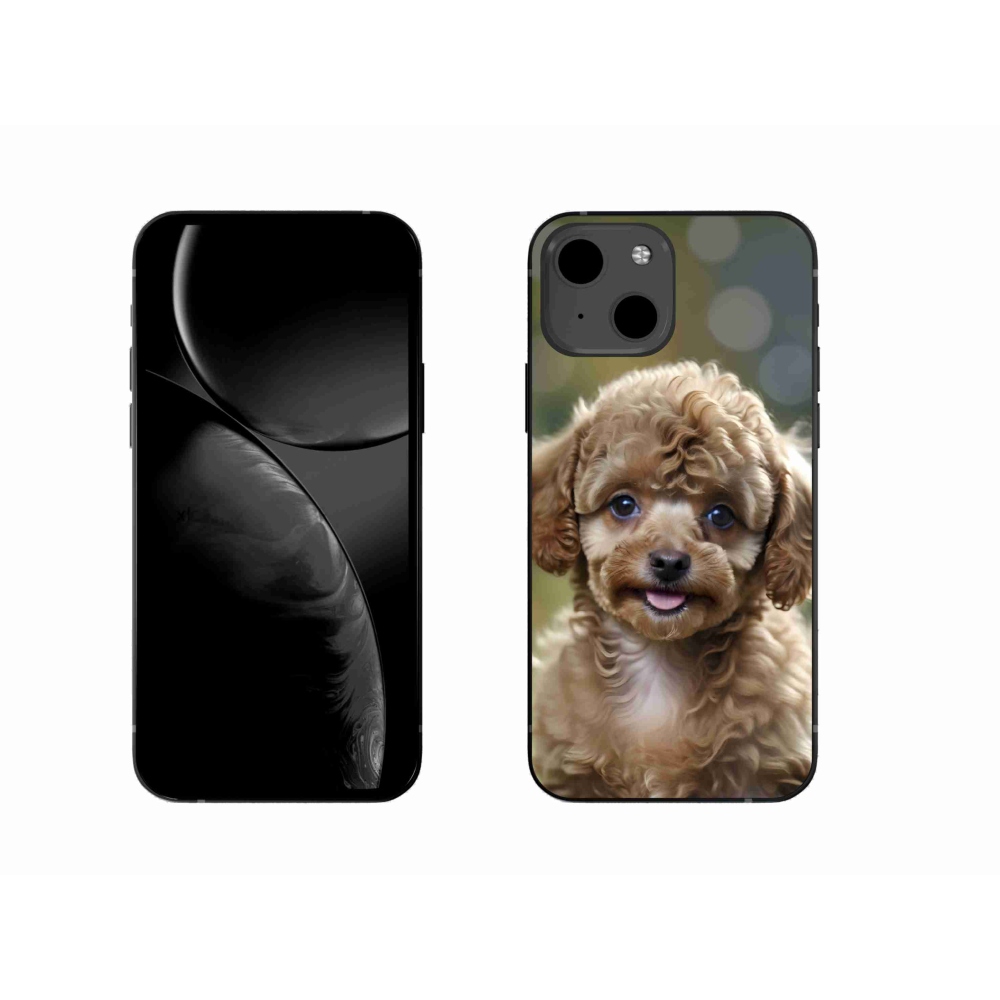 Gelový kryt mmCase na iPhone 13 - roztomilý pudl