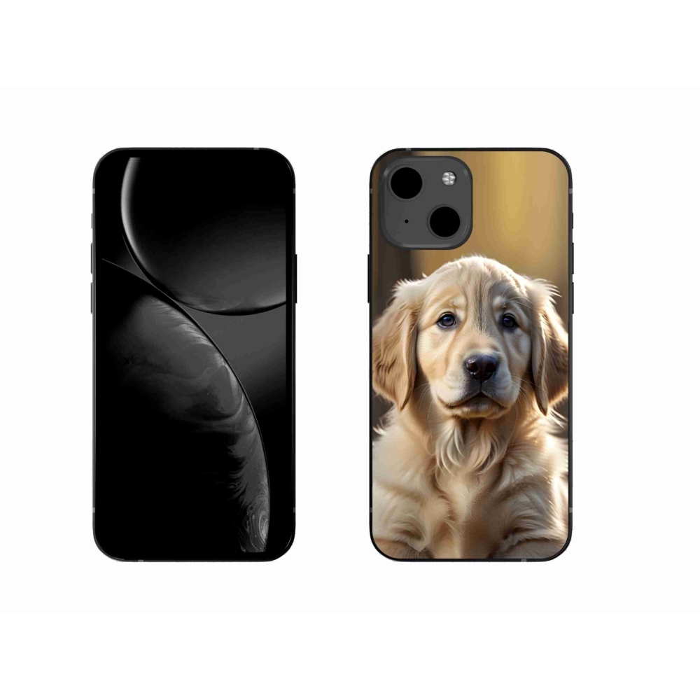 Gelový kryt mmCase na iPhone 13 - roztomilý zlatý retrívr