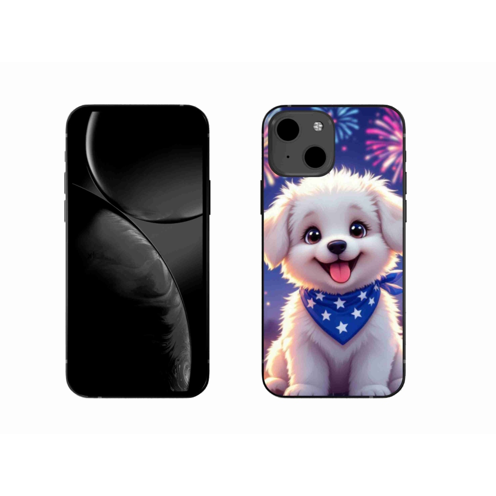 Gelový kryt mmCase na iPhone 13 - slavnostní štěně
