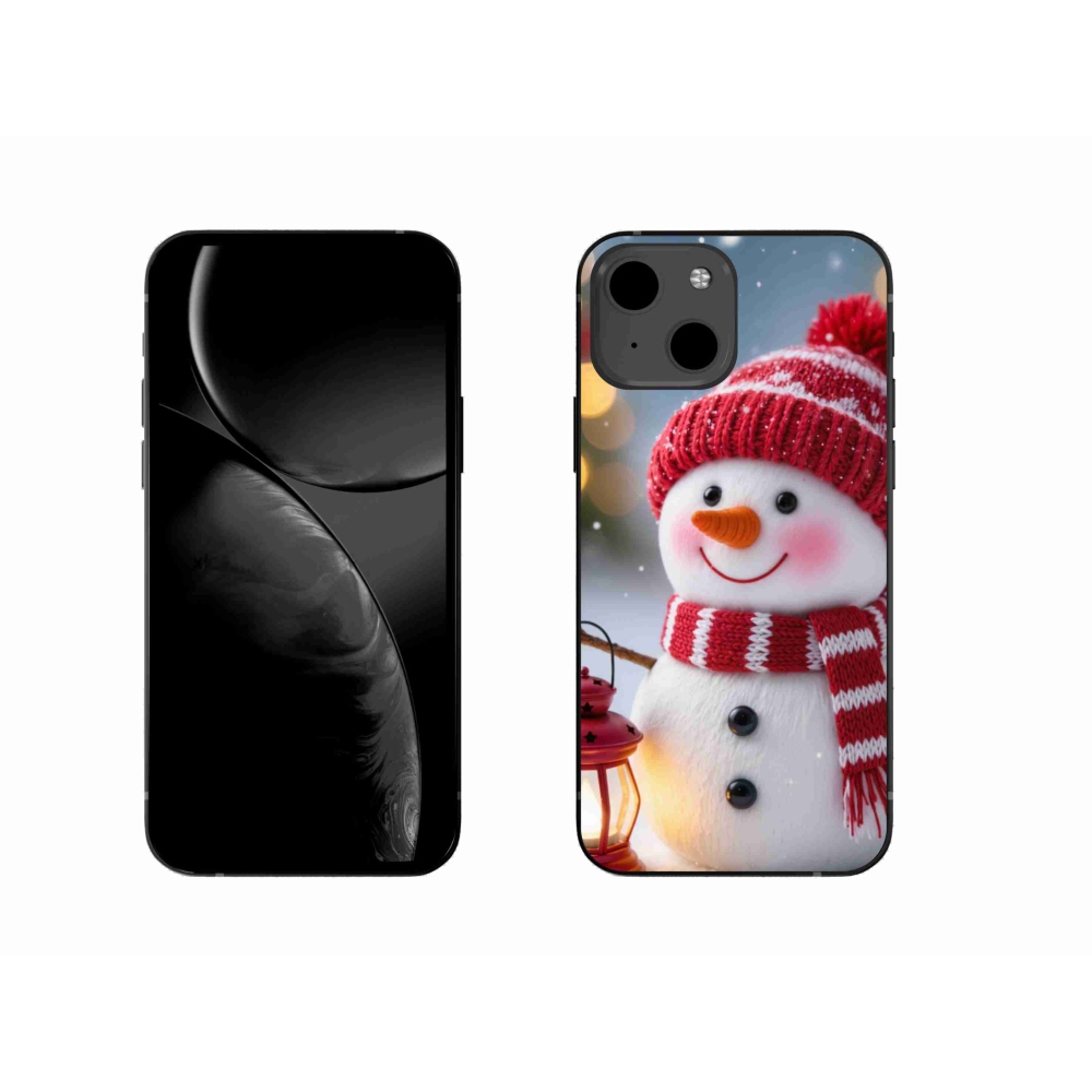 Gelový kryt mmCase na iPhone 13 - sněhulák 2
