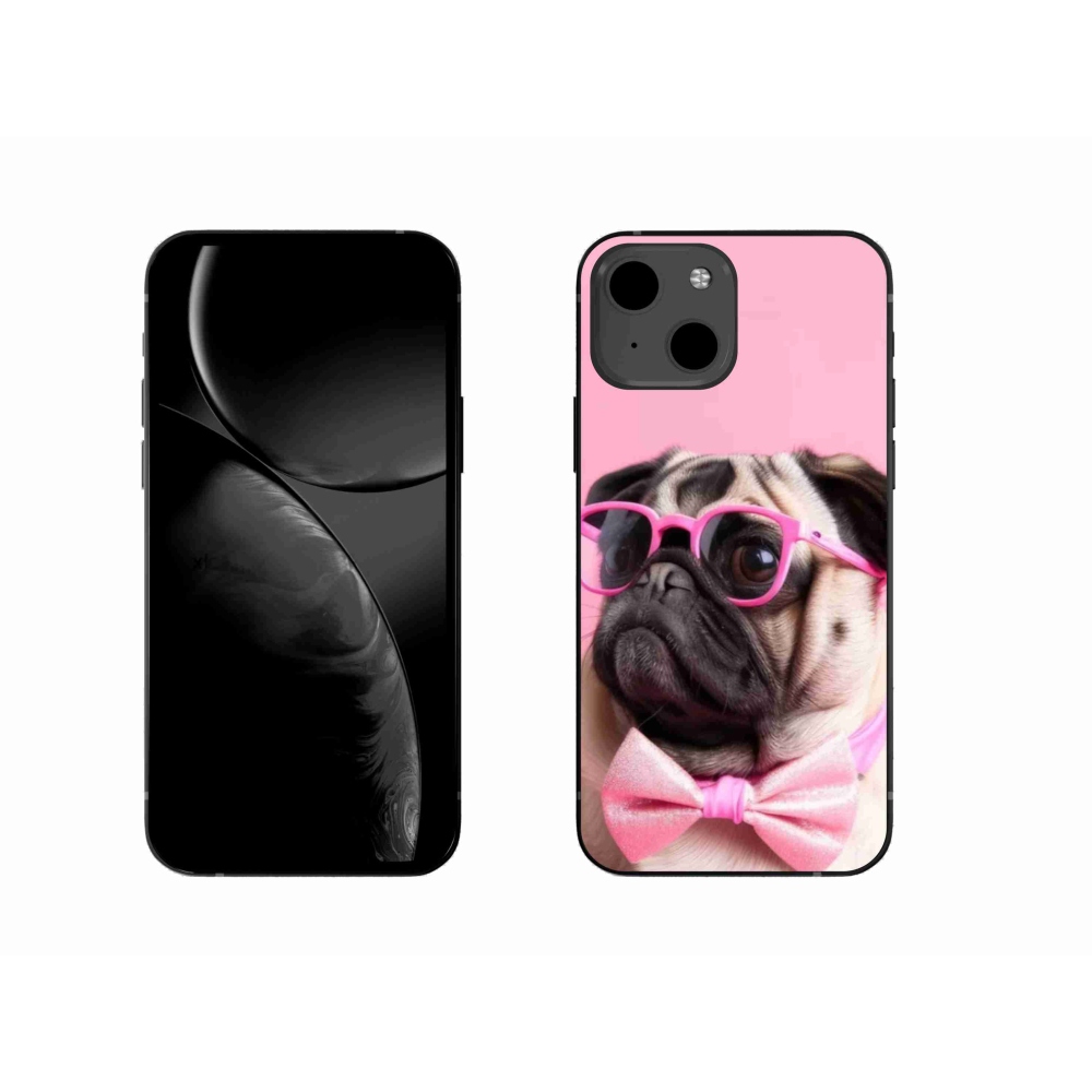 Gelový kryt mmCase na iPhone 13 - stylový mops